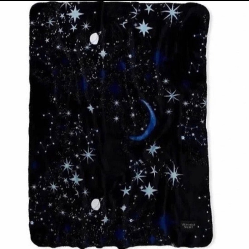 Victoria Secret Sherpa Blanket Celestial Moon & Stars New In Package (last one)